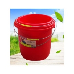 加厚塑料水桶紅色圓桶耐摔紅桶洗車儲水桶 28*34cm